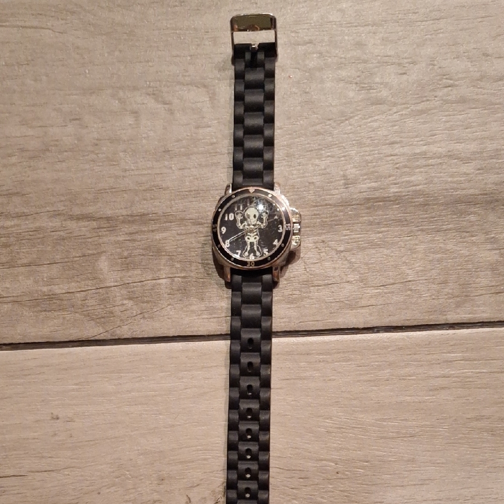 🍦black Watch with Skeleton Dial